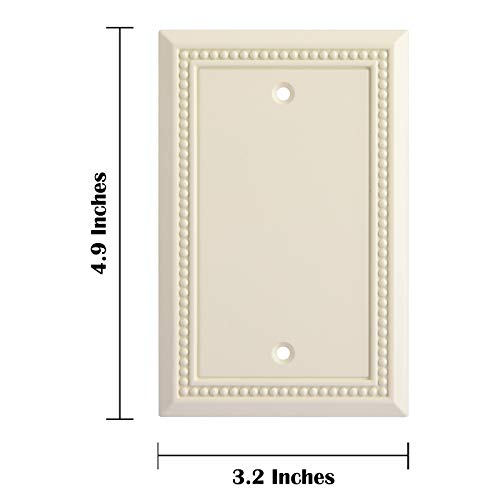 Image of Henne Bery Sunken Pearls Heavy Duty Switch Plate /Wall Plate /Outlet Cover (Single Blank 2PK, Light Almond