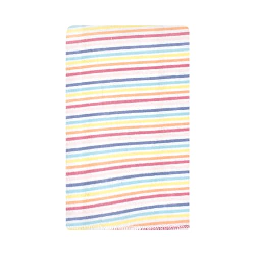 Image of Hudson Baby Unisex Baby Cotton Poly Flannel Burp Cloths, Creative Rainbow 10-Pack, One Size