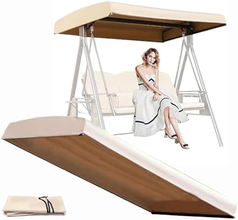 Universal Outdoor Patio Swing Canopy Replacement Cover, Waterproof 2/3 Seater Porch Swing Cover for Garden Chairs, Hammocks, and Patios - Durable and Weather Resistant
