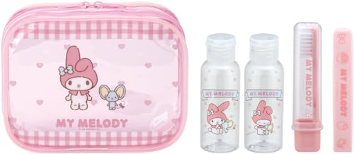 スケーター(Skater) トラベルセット 歯ブラシ くし ポーチ ボトル 携帯 旅行 マイメロディ お友だち サンリオ TRVS1-A