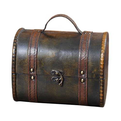 Boîte à collier portable et coffret bijoux texture bois de voyage - 2
