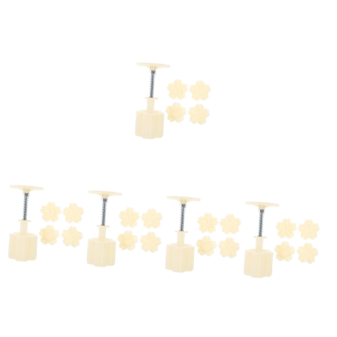 OUNONA 5 Set Stampo per Moon Cake con Design Fiore Mold per Dolci da Casa per Festival Metà con Forme Distintive per Creazioni Gustose e Decorative
