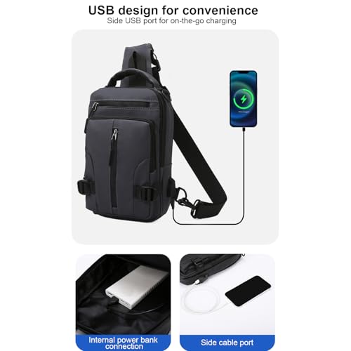 Sac portable pour homme étanche et multi-compartiments de voyage