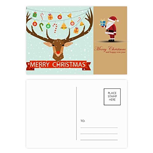 Cartes postales de Noël avec cerf à envoyer en famille pour les fêtes
