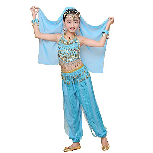 Gtagain Danse Déguisements Enfants Jupes - Fille Costume Egyptien Performance Carnaval Indien Halloween Bollywood Stages Apparel