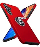 JAME for Samsung Galaxy S25 FE Case, Dual Layer Military Grade Shockproof Cover with Metal Ring Holder Stand Kickstand, Slim Fit Protective Phone Case for Galaxy S25 FE Case 6.7