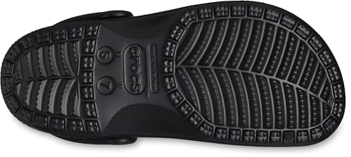 كروكس صندل كلوج بايا كلاسيكي بنمط رخامي مصبوغ بالربط للجنسين، اللون: اسود 01، المقاس: 39/40 EU, بلاك 01