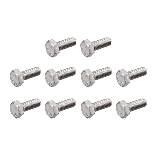 uxcell M6 x 16mm Fully Threaded Stainless Steel Hex Head Screw Bolt 30 Pcs