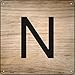 SMART BLONDE N Letter Tile Novelty Metal Square Sign SQ-1116