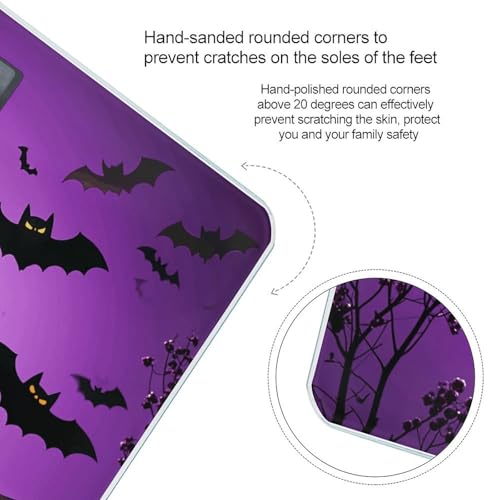 Balanza Digital de Baño Smart Halloween Purple Bats miniatura 4