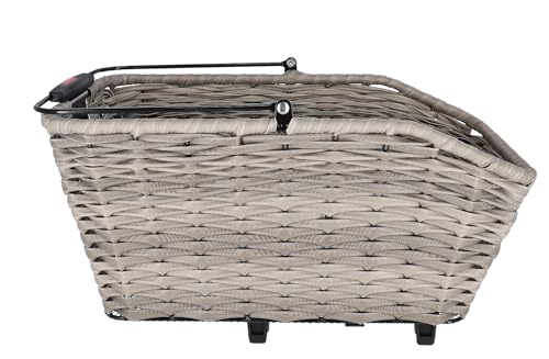 KLICKFix Structura GT Korbklip Fahrradkorb, Schilf Grau, 20 x 24 x 44 cm, 18 l