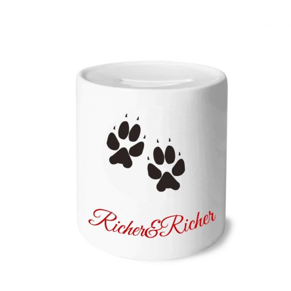 Tirelire griffe d'animal empreintes de pattes bois jouet éducatif enfant