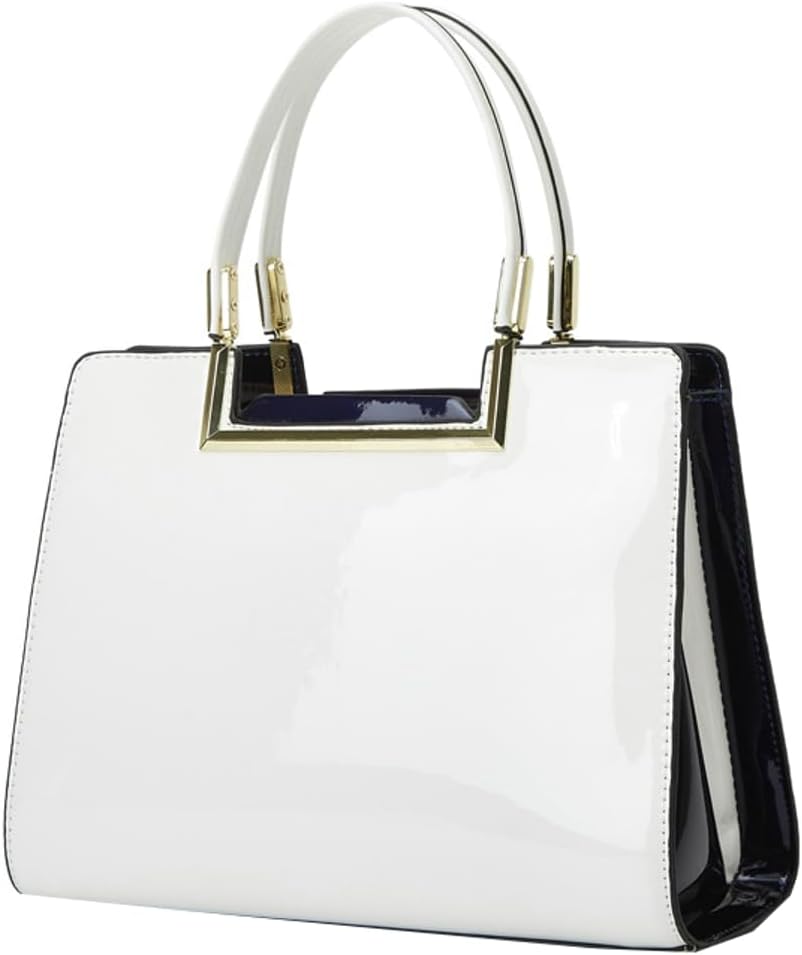 Womens Fashion Glossy Patent Leather Handbag Designer Luxury Tote Shoulder Bag Large Capacity Working Purses