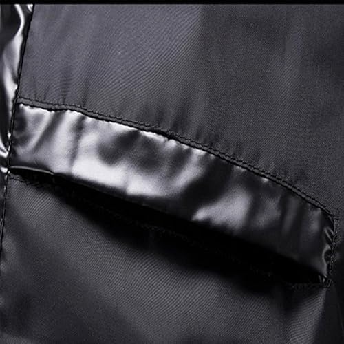 JEsilunmaMY Men's Thermal Shiny Hooded Puffer Jacket Winter Coats Water-Resistant Down Coats Insulated Padded Puffy Coat