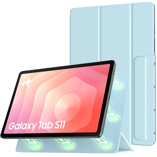 TiMOVO Magnetic Case for Samsung Galaxy Tab S11 11 Inch 2025 SM-X730/X736B, Slim Smart Lightweight Stand Cover, Support Auto Wake/Sleep, Sky Blue