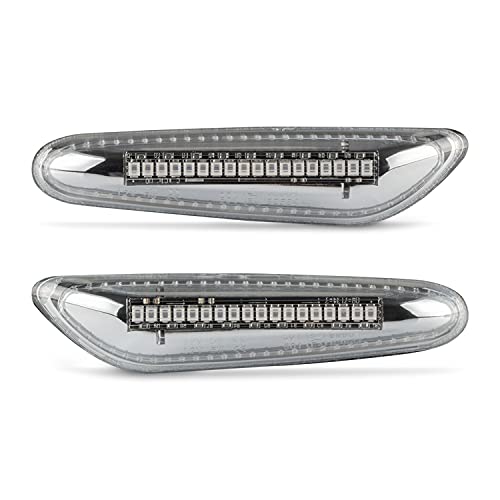 Kierunkowskaz boczny LED pasuje do BMW serii 1 | E81, E82, E87, E88 | chrom przezroczyste szk?o
