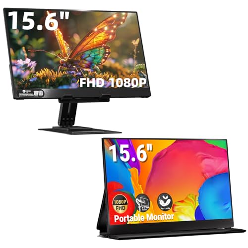 Image of Ingnok 2 * 15.6inch Portable Monitor with diffirent Stand, FHD 1080P IPS Screen