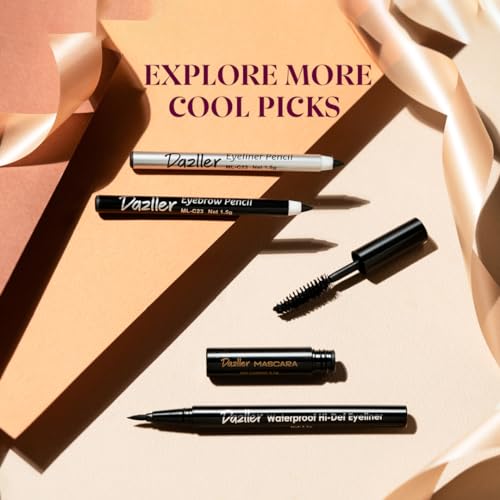 DAZLLER Hi-Def Matte Eyeliner, 1.1G, Black, Smudge-Proof, Waterproof Gel, Long-Lasting, Quick-Dry, Lightweight, Single Stroke Application, Velvet Look, Vegan & Cruelty-Free - Image 6