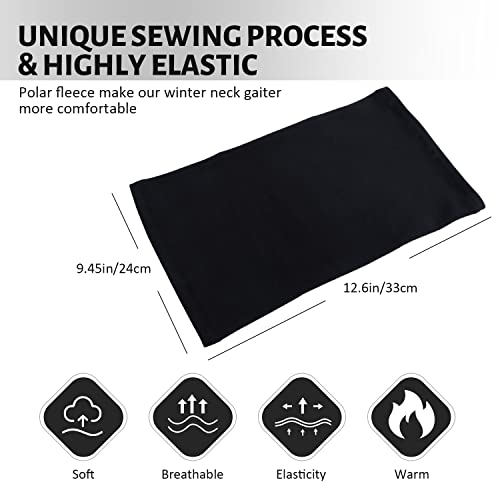 4 Pieces Neck Warmer for Men & Women, Winter Fleece Neck Gaiter, Windproof Face Mask Neck Scarf for Running, Cycling4