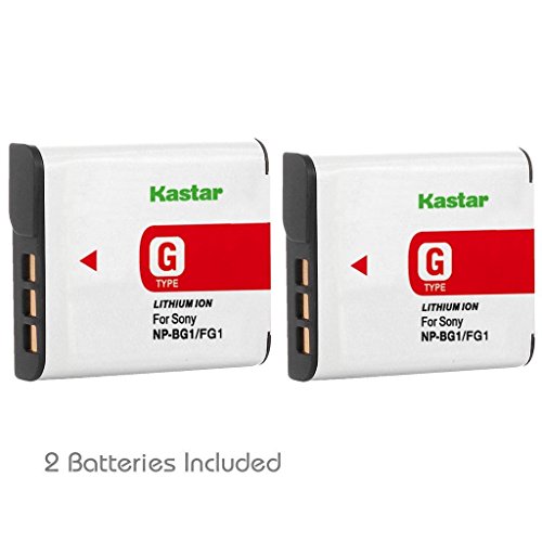 Kastar Battery (2-Pack) for Sony NP-BG1, NP-FG1, NP-FG1, BC-CSG, BC-CSGE work with Sony