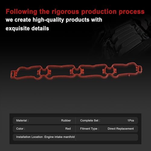 Image of 06K129717A Engine Intake Manifold Gasket Compatible with VW Arteon Beetle Golf Jetta Passat Tiguan Audi A3 A4 A5 A6 A7 Q7 Q8 TT EA888 MK3 1.8T 2.0T