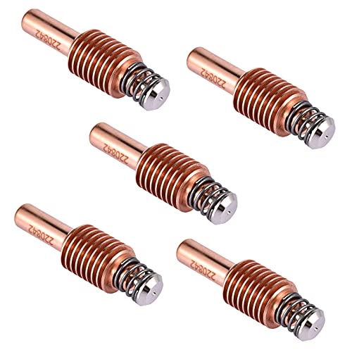 Carkio 220842 Plasma Cutter Electrodes 5pcs 50A Plasma Electrode Cutting Plasma Nozzles Torch Tips Cutting Consumables Compatible with Power max65/85/105 A
