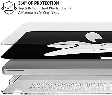 Skinit Case + Skin Compatible with MacBook Pro 15in (2016-19) - Officially Licensed Warner Bros Daffy Duck Plain Black and White Design