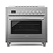 KoolMore 36 Inch All-Electric Range Oven with Ceramic Cooktop Burners, Stainless Steel Kitchen Stove with Large Capacity Convection Cooking, 4.3 cu. ft. (KM-FR36EE-SS)