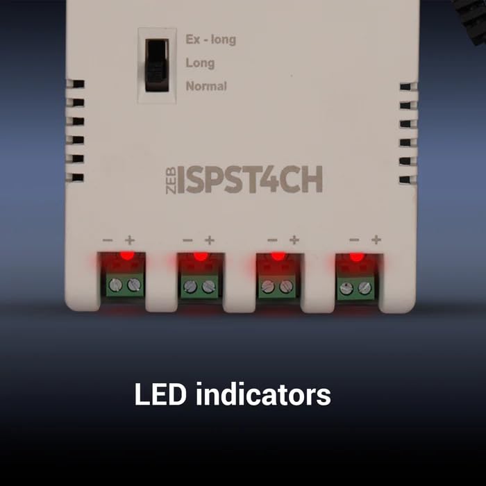 Image of ZEBRONICS 4 Channel CCTV Power Supply SMPS, 12V SMPS Adapter with LED Indicators, Overload, Over Voltage and Short Circuit Protection, for CCTV Camera, ISPST4CH
