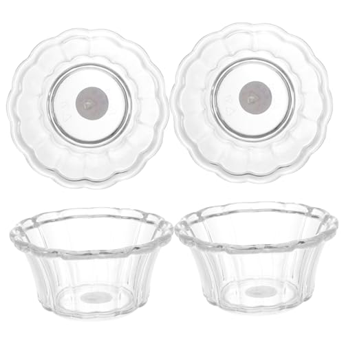 SOLUSTRE 4Pcs Flower Lace Condiment Bowls Serving Bowls for Dips Snacks and Desserts for Parties Home Use and