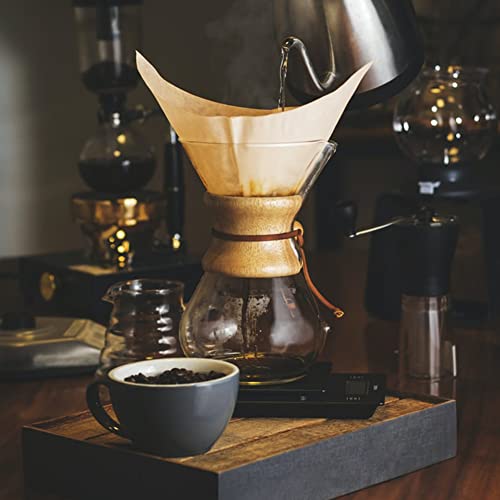 Image of YQL Pour Over Coffee Filter, Unbleached Disposable Coffee Filter Papers for Pour Over Coffee Maker Drippers and More(100Pcs)