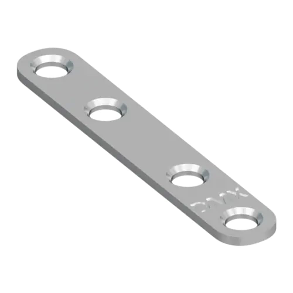 77mm x 13mm Galvanised Steel Flat Plate Connector Joining Metal Brace Brackets Mending Plates for Wood 2mm Thick Steel - FLW80 (Pack of 10) K10AB