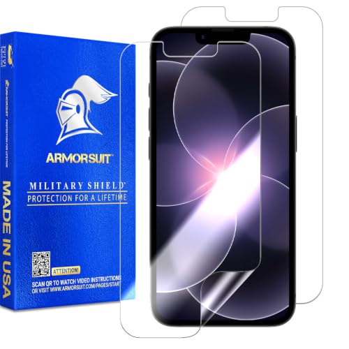 Image of [2 Pack] ArmorSuit MilitaryShield Screen Protector Designed for iPhone 13 /13 Pro [6.1 inch Display] Case Friendly Anti-Bubble HD Clear Film