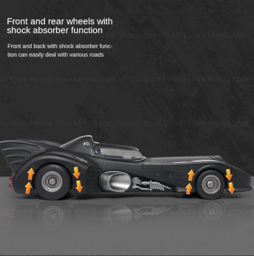Image of Batmobi 1:18 Scale Alloy Simulation Super Openable Cockpit with Sound & Light Also Pull Back Car Toy for Kids [Colors as Per Stock] (1:18 Batmobile Car -Multicolor)