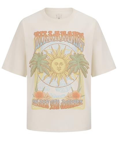 Billabong Girls' Premium Short Sleeve Oversized Fit Graphic T-Shirt