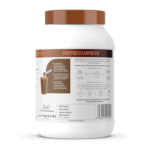 Image of Naturaltein YES Protein 1kg | Fermented Yeast Vegan Protein Powder | Rich Coffee Flavour | 25 g Protein | No Added Sugar | Naturally Sweetened | Digestive Enzymes | Heavy Metal Tested | 28 Servings