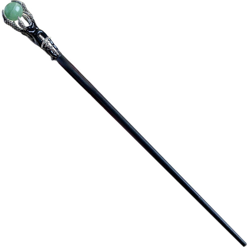 Sofezdo Crystal Ball Magic Wand Handcrafted Crystal Witch Scepter Wizard Halloween Cosplay Wand for Role-playing Games