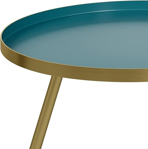 Miniatura 7 de SIMPLIHOME Monet - Mesa auxiliar industrial de metal de 17 pulgadas de ancho en gris cálido, para sala de estar y dormitorio