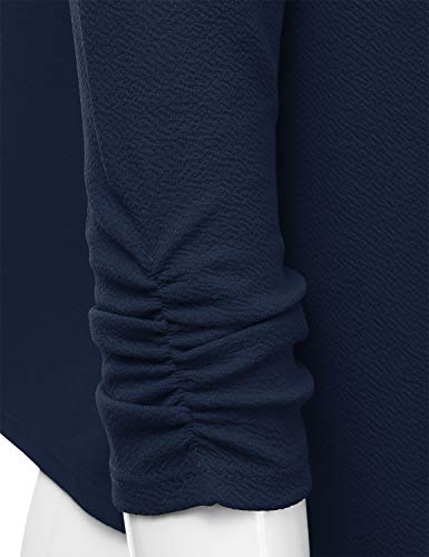 Eimin Women's 3/4 Sleeve Blazer Open Front Office Work Cardigan Jacket Navy S #TOP3