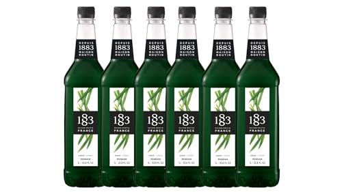 Image of 1883 Pandan Syrup for Drinks - 1 Liter Plastic Bottles (Pack of 6)