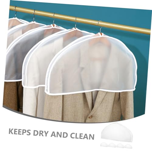 5pcs Thick Garment Covers for Clothes Waterproof Suit Bags Gusset for Closet Storage Dustproof Clothing Protectors for Coats and Jackets4