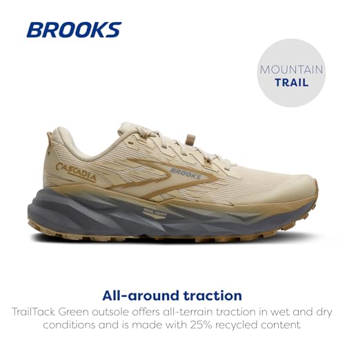Brooks Brooks Women’s Cascadia 19 Mountain Trail Running Shoe - Sand/Primer/Starfish - 7.5 Medium