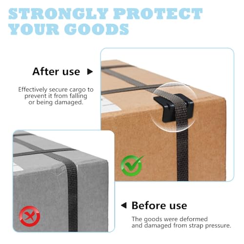 Sixfolo 50 Stück Kantenschutz für Zurrgurte 32 mm Breite Kunststoff Kantenschutzwinkel Ladungssicherung Robuste Kantenschoner Spanngurte mit Ratsche für Zurrgurte für LKW,55x30x30mm