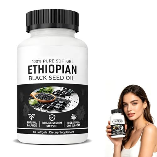 VEADONS Purely Ethiopian Black Seed Oil Capsules Purely Nutrient Ethiopian Black Seed Oil 60 Softgels