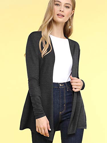 Lock and Love Women's Casual Long Open Front Drape Lightweight Duster High Low Hem Maxi Long Sleeve Cardigan2