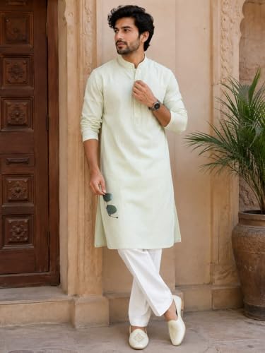 Image of Jagdish GARMENTS Cotton Trendy Embroidery Kurta for Men for Festive