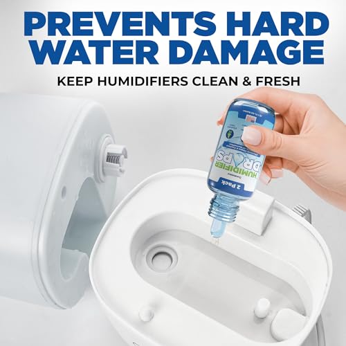 [2 Pack] Humidifier Drops for Cleaning - Food Grade Humidifier Cleaner Slows Buildup & Scaling - Cleans & Deodorizes Water - Suitable for All Humidifier Models - 200+ Day Supply - Made in USA - Thumbnail 7