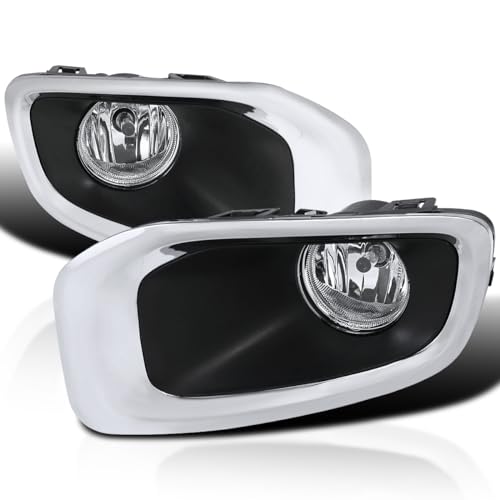 SPEC-D TUNING Clear Lens Fog Lights + H8 Bulbs Included Compatible with 2015-2017 Jeep Renegade L+R Pair Assembly