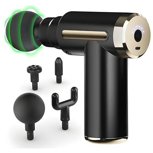 Pro Massage Gun for Muscle Pain Relief - Gifts for Men & Women, 4 Heads, 6 Speeds, Back, Neck & Leg Massager, Body Sculpting Machine, Fitness Gadgets- Dad Gift Birthday & Christmas