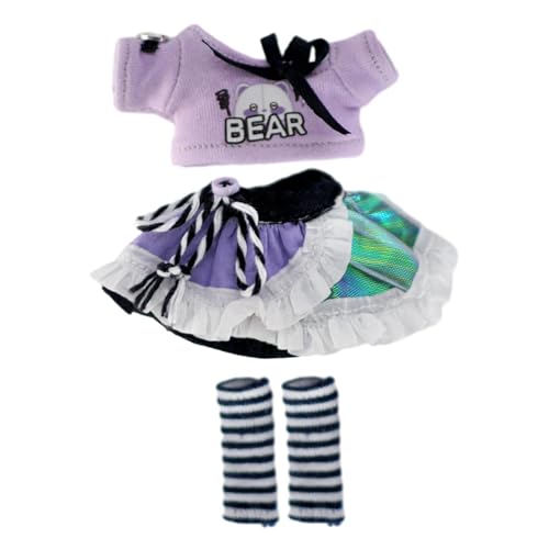 KiBcsLic Ropa para Muñecas de Moda 1/12, Cosplay, Regalo Encantador para Niñas, Juguete para Niños, Vestidos para Muñecas, Disfraz, Violeta